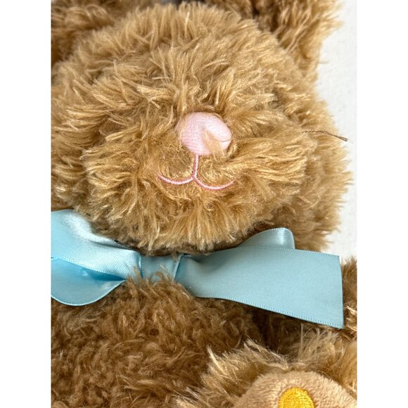 FAO Schwartz Bunny Rabbit Teddy Bear Stuffed Animal Toy Kids Plush Easter Brown - Picture 8 of 11